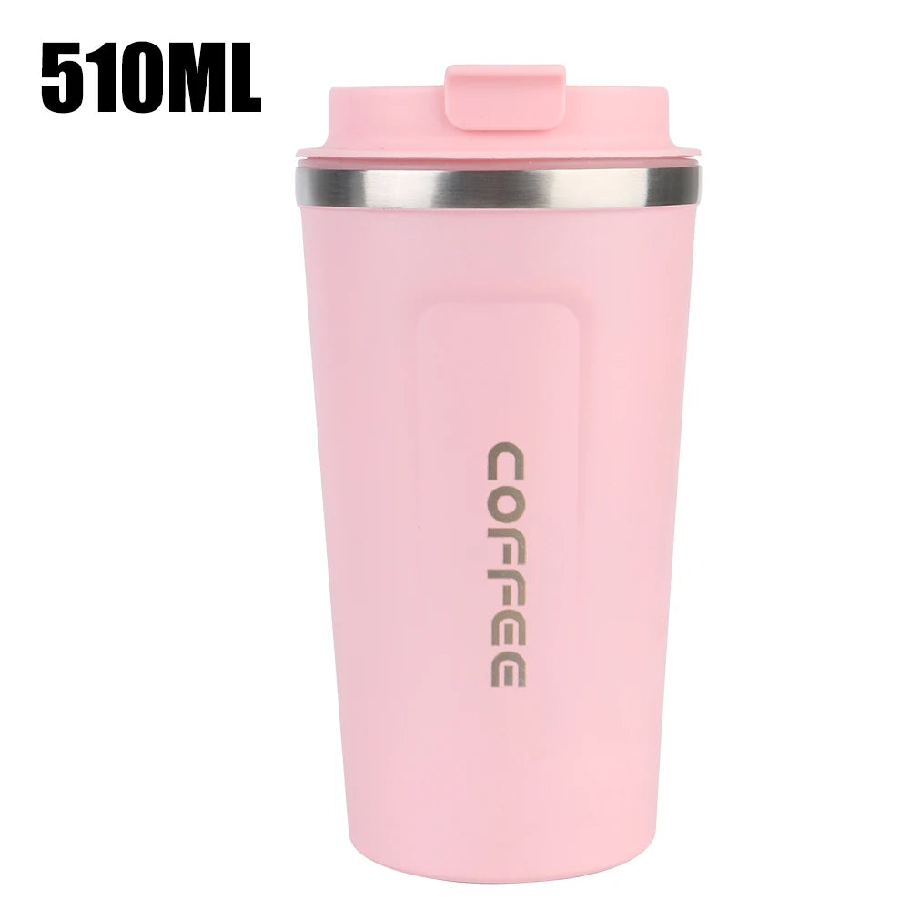 For Tea Water Coffee Thermo Cafe Double Stainless Steel Coffee Mug Car Thermos Mug Leak_Proof Travel Thermo Cup 380/510ML