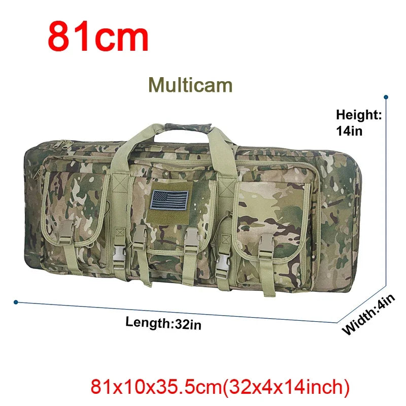 81 97 106 122cm Tactical Gun Bag Double Rifle Case  Molle Rifle Bag Sniper Airsoft Gun Case Backpack Hunting Gun Holster