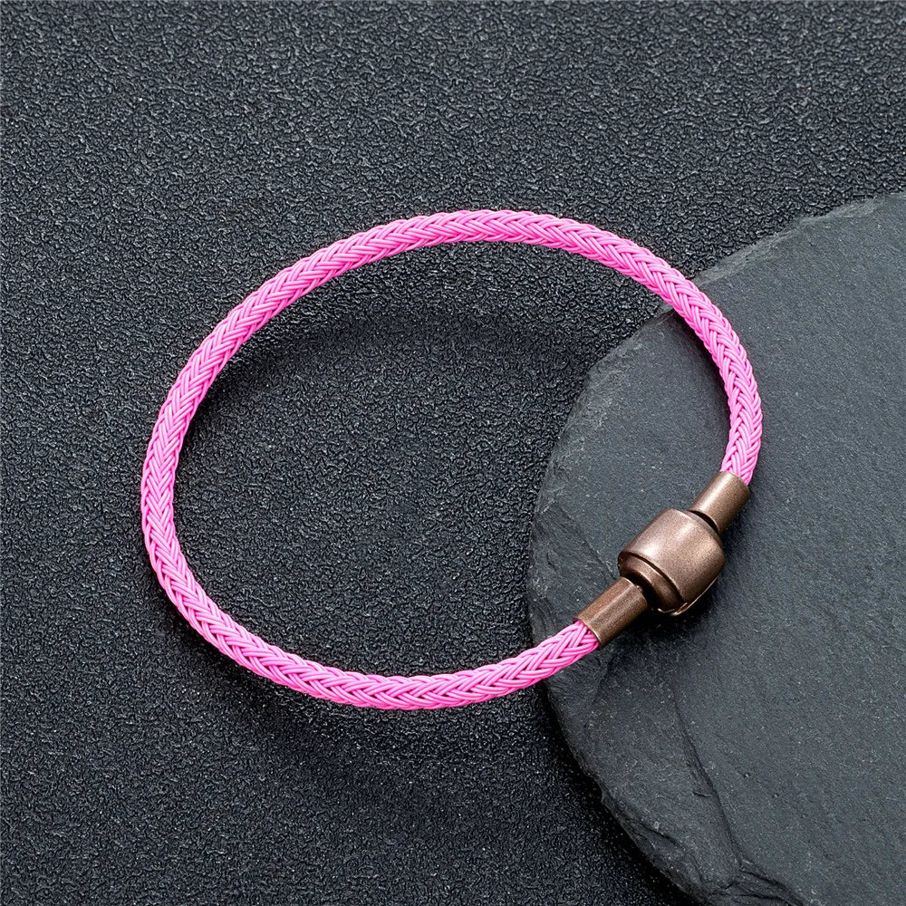 MKENDN DIY Simple Style Men Women Jewelry Non-fading Steel Wire Rope Bracelet Classic Cuff Charm Bracelet for Male Female Gifts