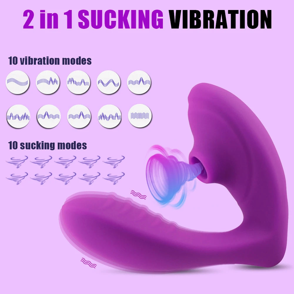 APP Bluetooth Vagina Sucking Vibrator 20 Modes Vibrating Sucker Oral Sex Suction Clitoris Stimulator Erotic Sex Toys for Women - Madeinsea©