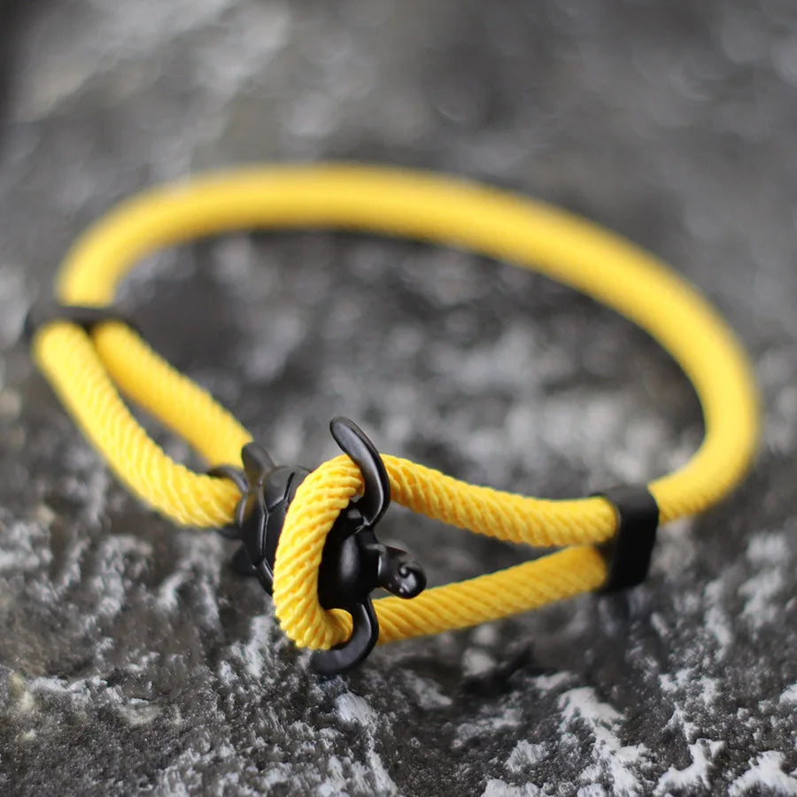 Unique Marine Turtle Bracelet Men Sliding Adjustable Rope Braclet Summer Beach Nautical Wrap Thread Braslet Leisure Pulseira - Madeinsea©