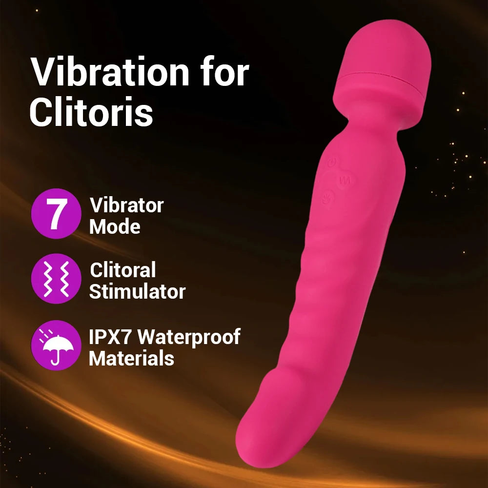 Powerful AV Magic Wand Dildo Vibrator for Women Clitoris Stimulator Erotic Toys G Spot Vagina Massager Adult Sex Toys for Female - Madeinsea©