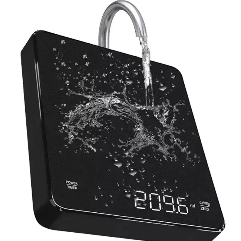 Household electronic kitchen scale, high-precision digital coffee scale with timer, small platform scale for baking food, portab