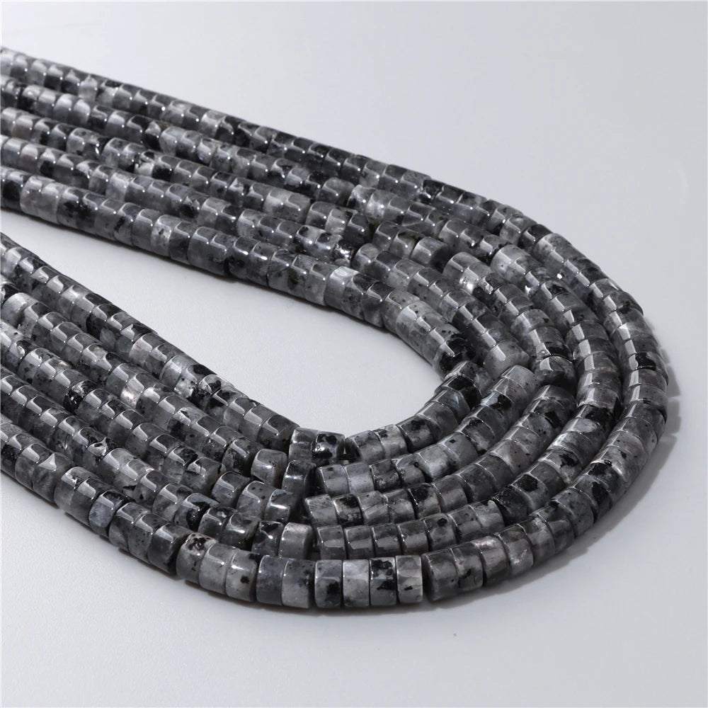 Natural Flat Round Disc Beads 6x3mm Sea Sediment Amethysts Rondelle Spacer Stone Bead For Jewelry Making DIY Bracelet Earrings