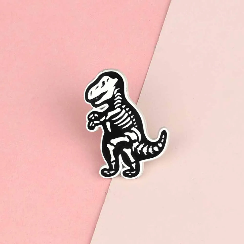 10 Style Cute Dinosaurs Enamel Pins Creative Animal Brooches Kids Backpack Decoration Jewelry Women Coat Lapel Pin Badges Gift