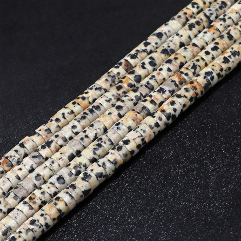 6x3mm Natural Flat Round Stone Beads Turquoises Labradorite Jaspers Spacer Loose Heishi Bead For Jewelry Making DIY Accessories