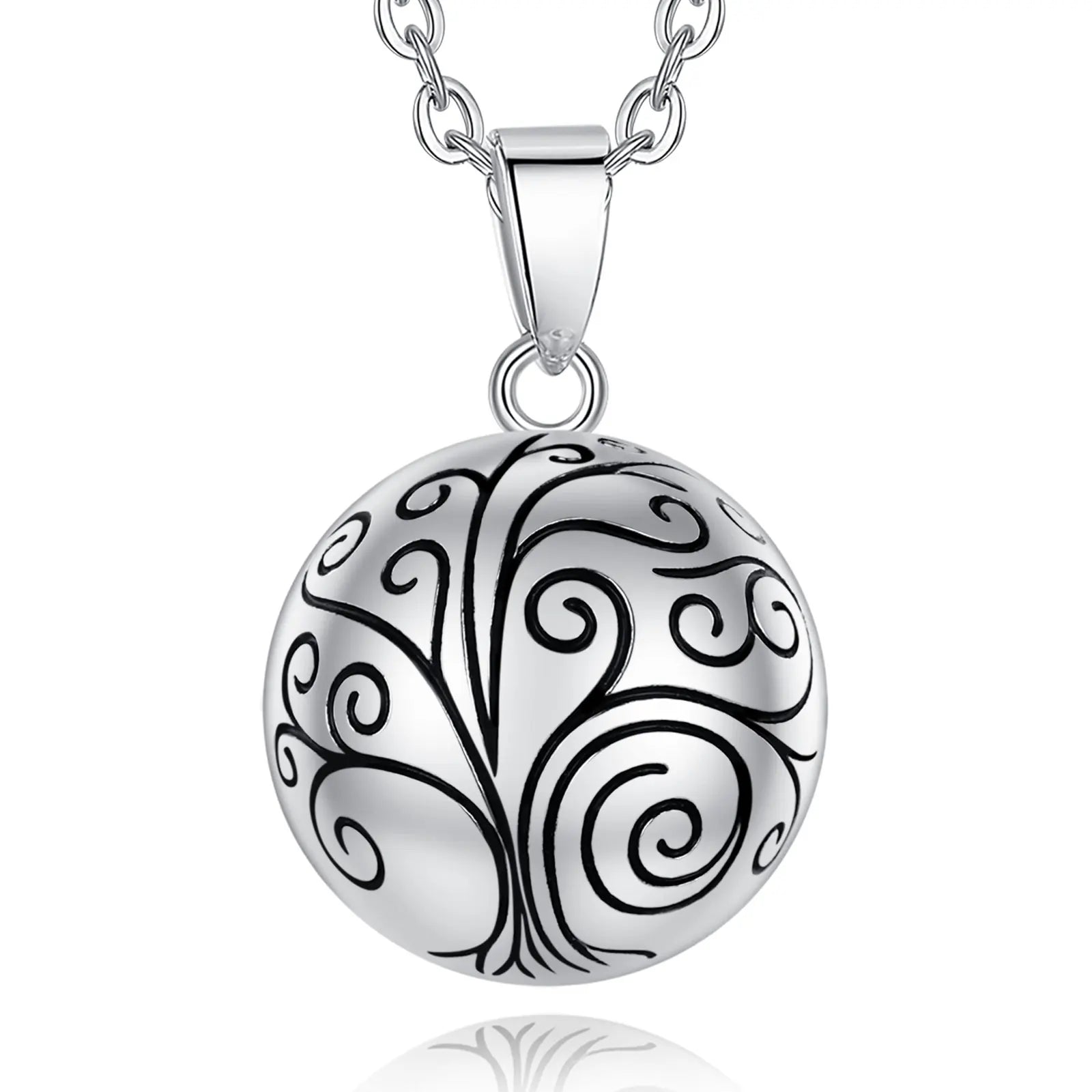 Eudora Collier Bola de Grossesse Necklace 20mm Ball Tree of Life Angel Caller Musical Bell Pendant Jewelry for Pregnant Women