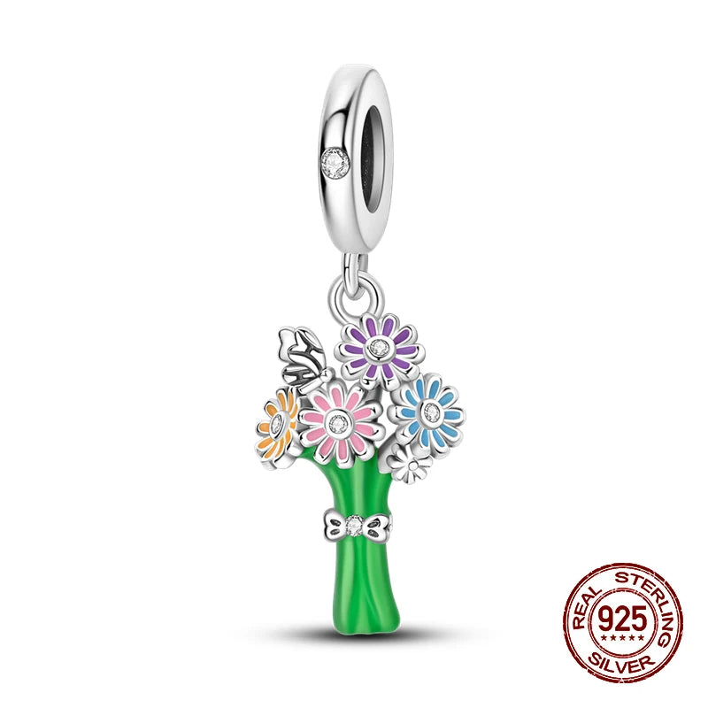 100% 925 Sterling Silver Dragonfly Butterfly Luminous Insect Charms Beads Fit 3mm 925 Original Bracelets DIY Party Jewelry