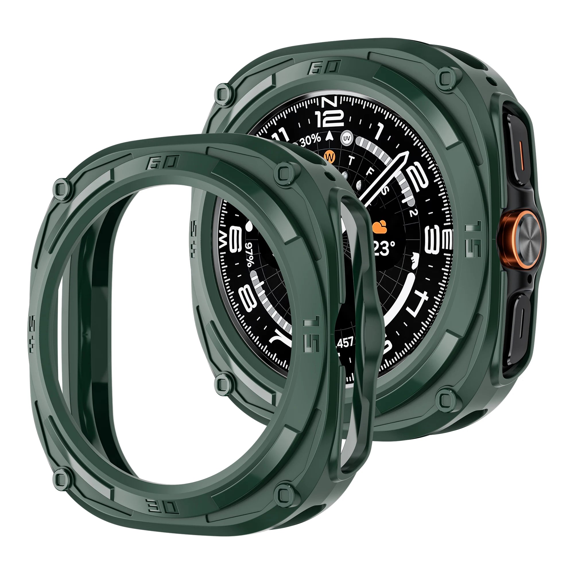 Protecteur d'écran pour Samsung Galaxy Watch Ultra Case 47mm Accessoires Cadre en PC dur Pare-chocs de protection Galaxy Watch Ultra cover