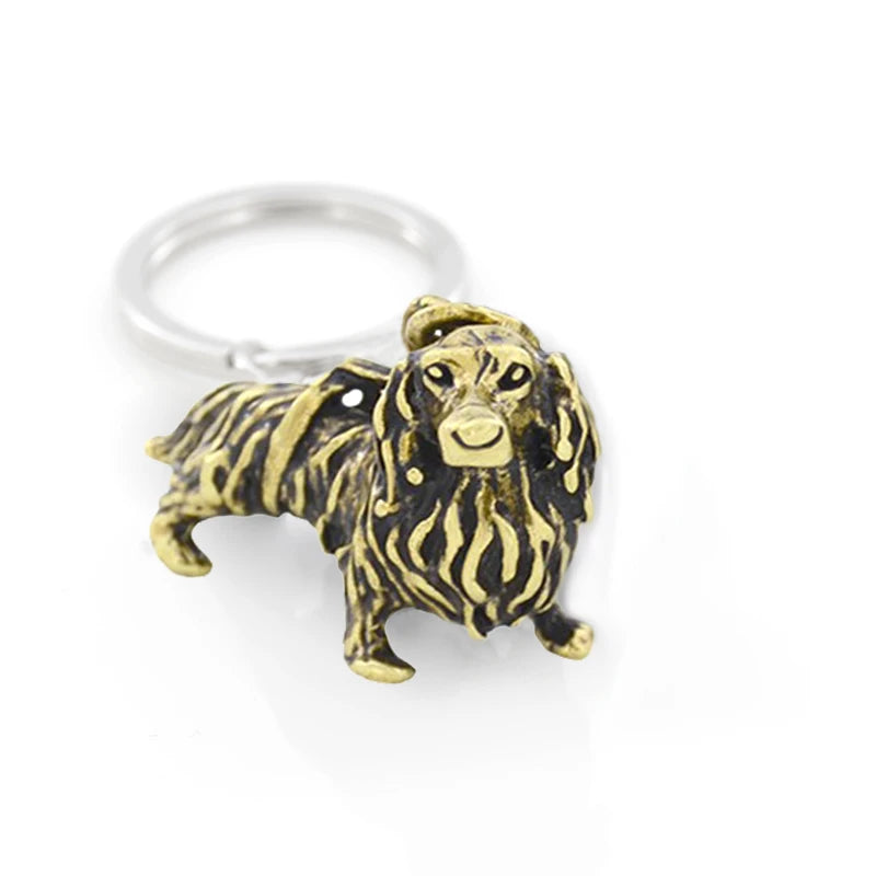 Vintage 3D French Bulldog&Pug Key Chains Cute Animals Keychains Keyring Pet Fashion Jewelry Boyfriend Girls Gift Accessories