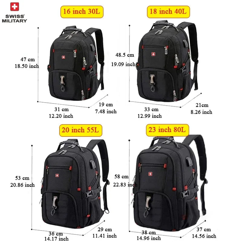 23 inch laptop backpack SWISS MILITARY Multifunction Large Capacity Male Bag Fashion Travel Us