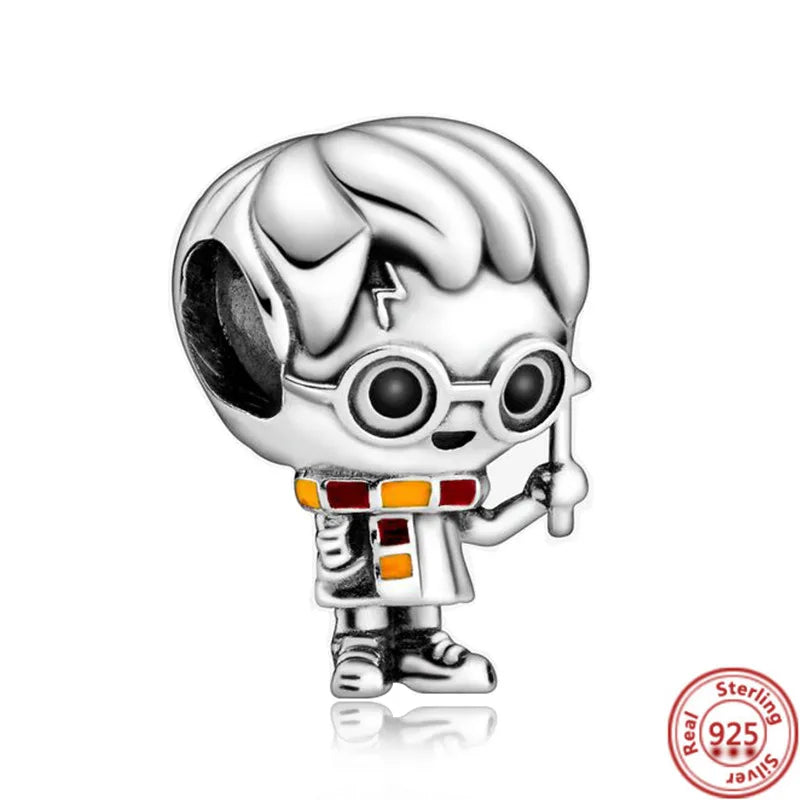 MINISO Disney Hot selling S925 Sterling Silver Harry Potter Charm Suitable Original Pandora Bracelet Exquisite Gift For Women