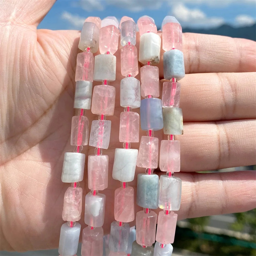 Natural Irregular Cylinder Stone Bead Charoite Amethyst Apatite Loose Charm Beads For Reiki Jewelry Making Bracelet Necklace DIY - Madeinsea©