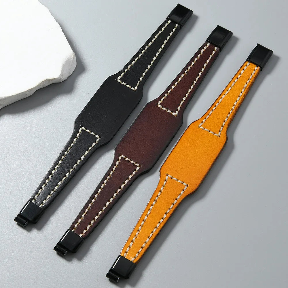 MKENDN Norse Warrior Viking Leather Wrap Bracelet Leather Wristband Cuff Wide Black/Brown Nordic Cuff Magnetic Clasp Jewelry