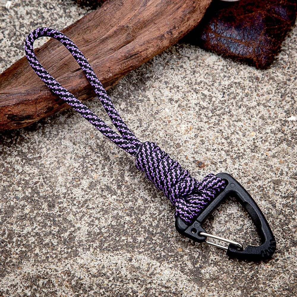 MKENDN Triangle Buckle Paracord Lanyard Keychain Tactical Backpack Accessories Safety Hand Wrist Strap Fall Protection
