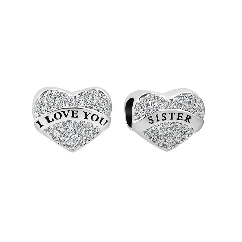 2025 Europe NEW 925 Sterling Silver Family Charm Dangle Pendant Bead Fit Women Original Bracelet Jewelry For Gift Mom Brother