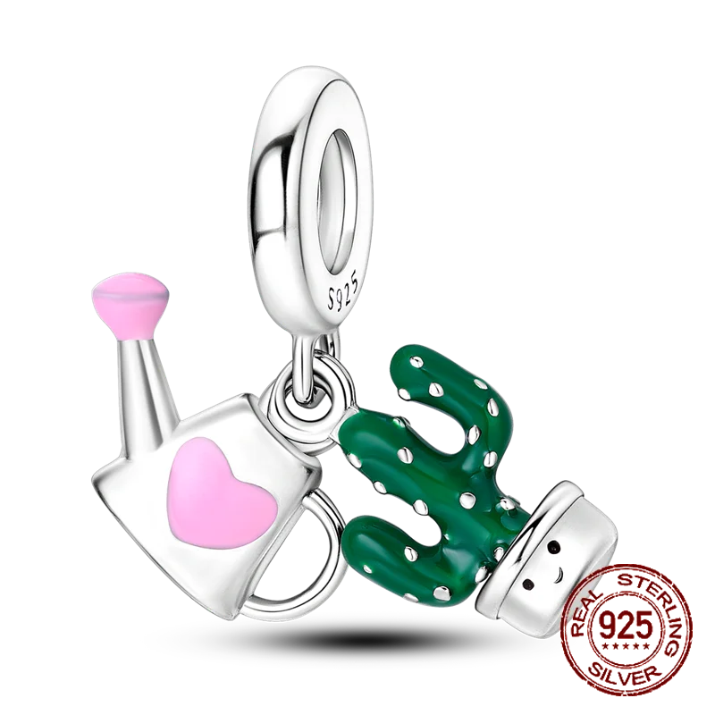 Schmetterling Blume Tier Perlen Fit Pandora Original armband charms Silber 925 Halskette pendientes mujer für Frauen Schmuck machen