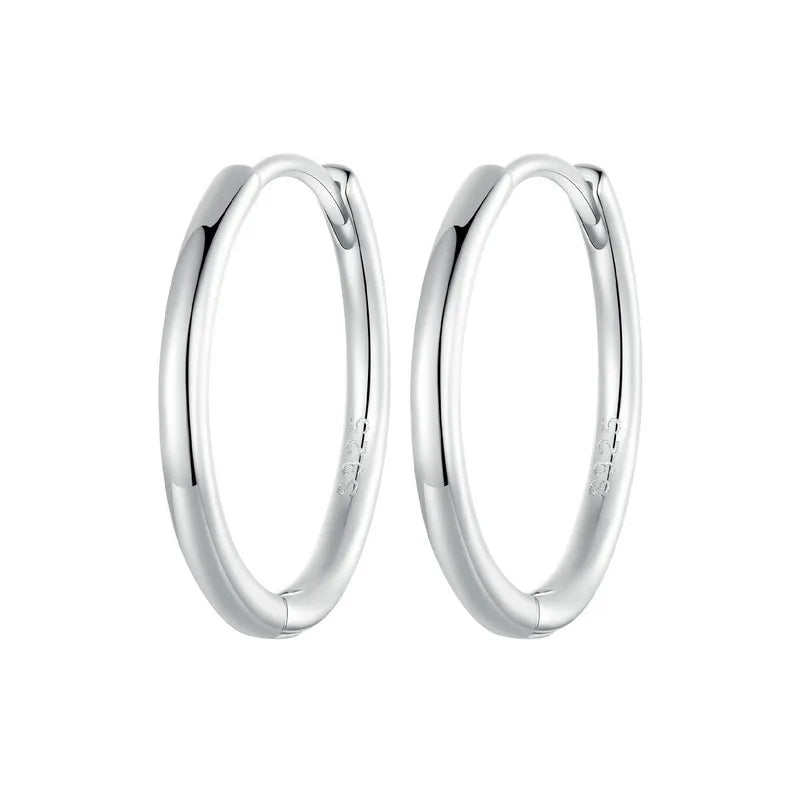 BAMOER Gold Hoop Earrings for Women, 925 Sterling Silver Minimalist Huggie Hoops Cartilage Piercing Earrings Ear Cuff for Women