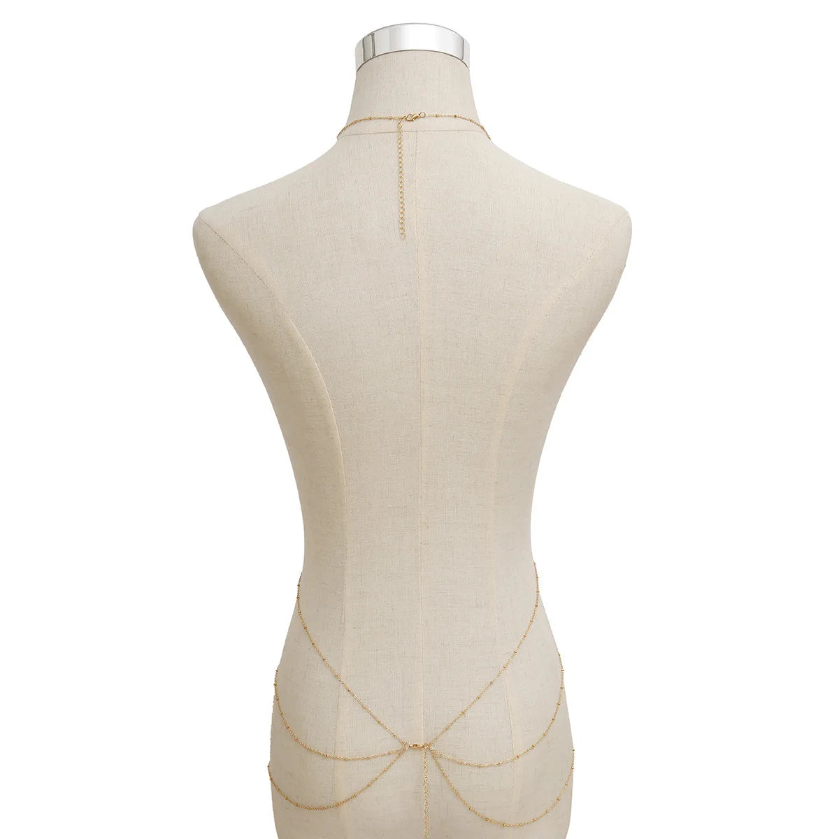 Fashionable Multi-layer Hanging Neck Style Black Crystal Bead Chain Ladies' Chest Chain Jewelry - Madeinsea©