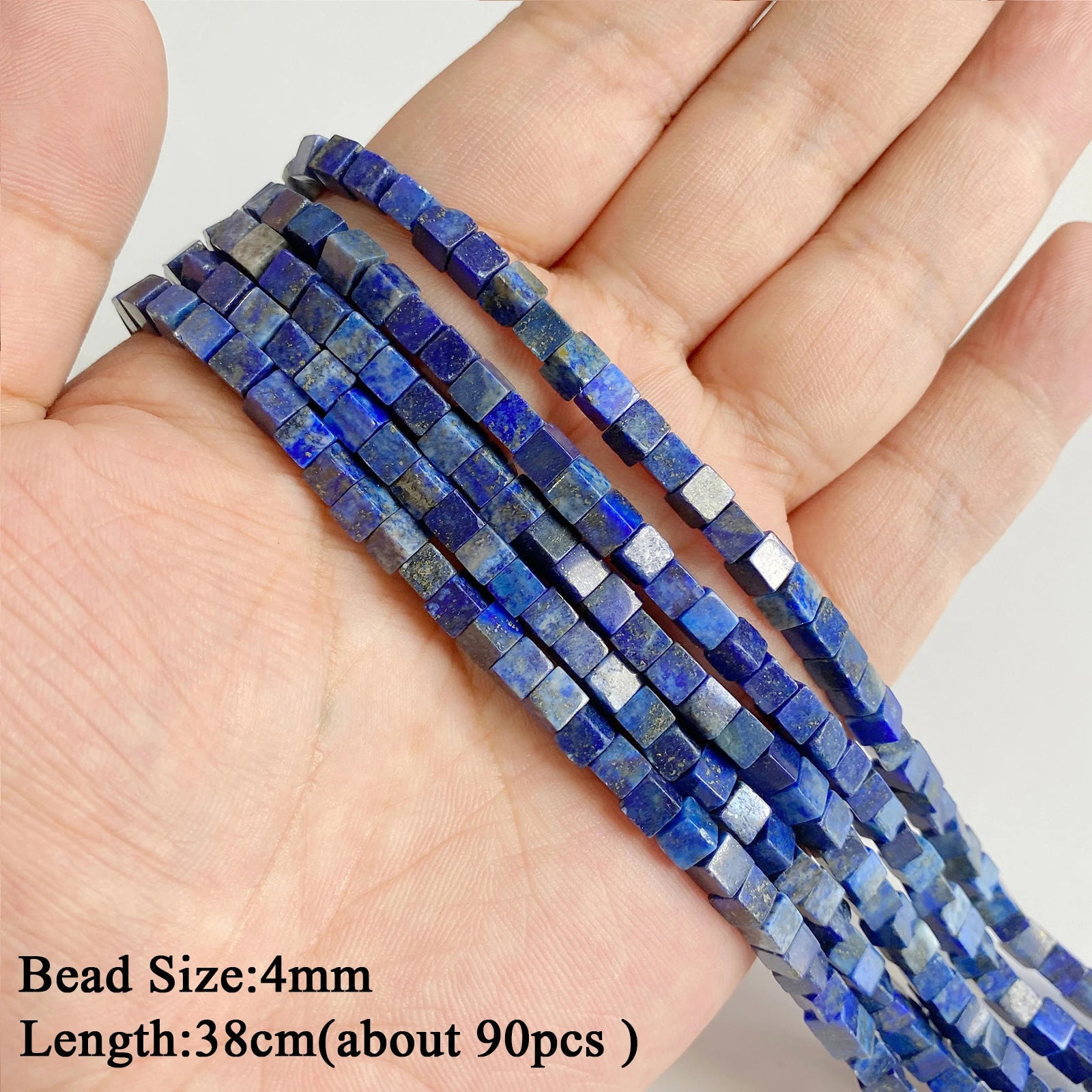 Natural Lapis Lazuli Healing Stone Bead Handmade Necklace Bracelet Bead Accessories For DIY Wisdom,Confidence,Prosperity Jewelry