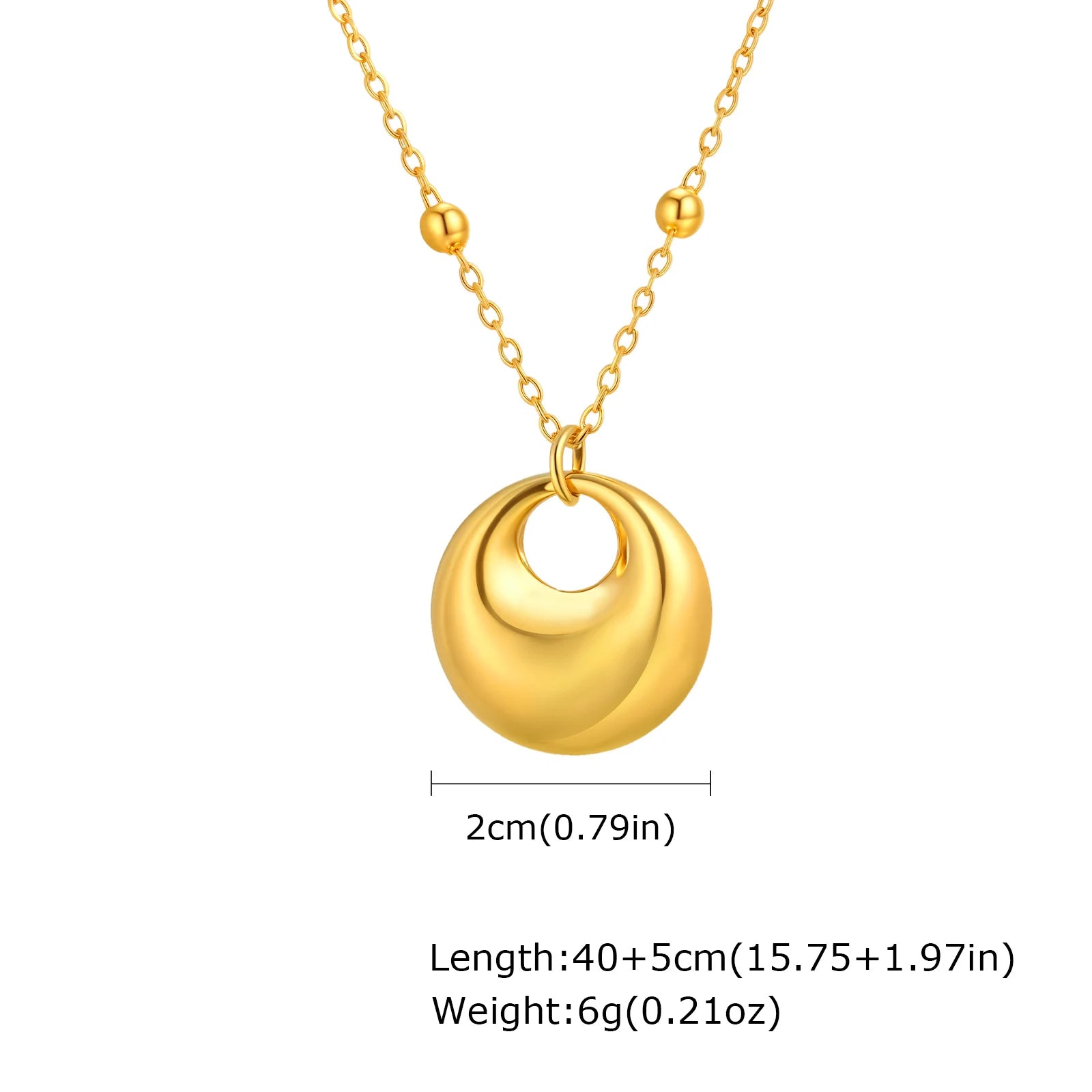 Vnox Fashion Hollow Oval Pendant Necklace For Women,Stainless Steel Water Droplet Necklace,Hand Polished Shining Jewelry Party