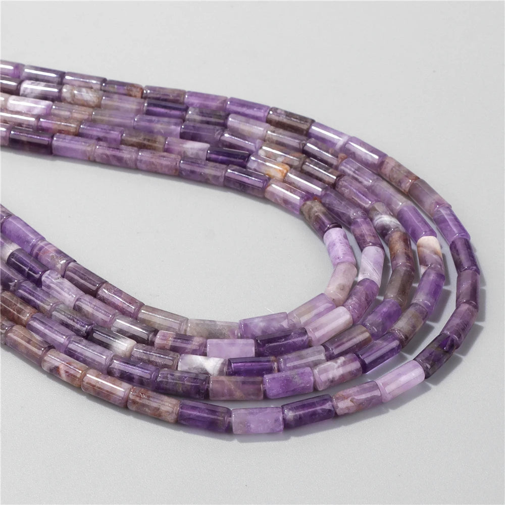 5x9mm Natural Cylinder Column Stone Bead Agat Aventurine Amethyst Jasper Quartz Loose Spacer Beads DIY Necklace Earring Bracelet