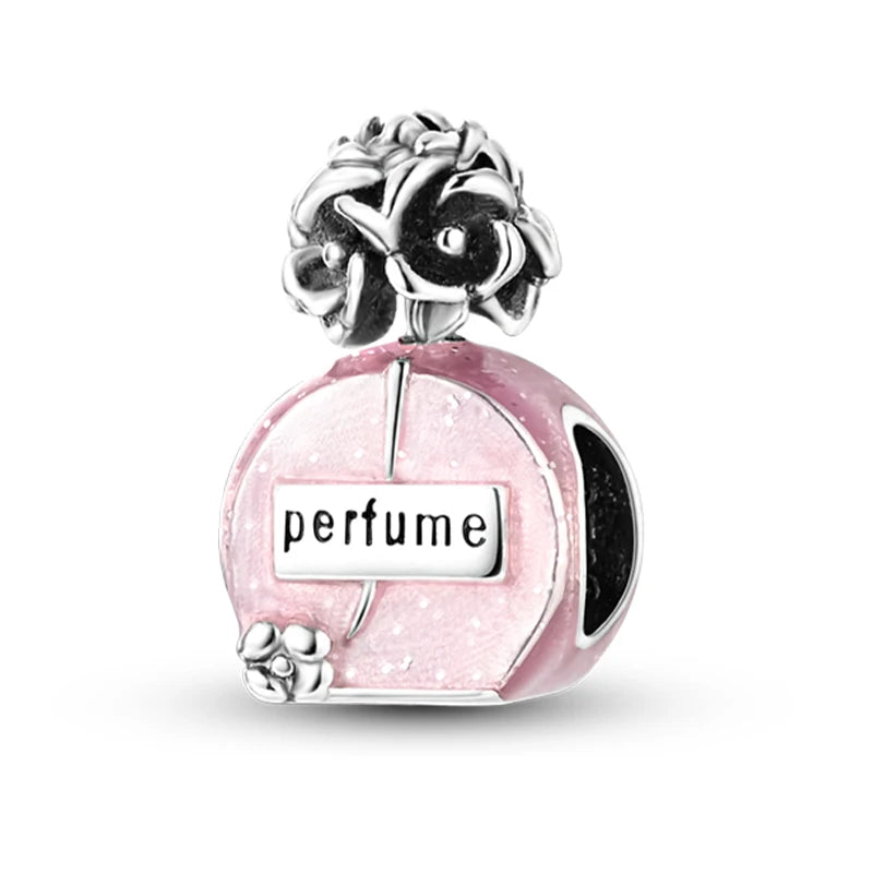 Hot Sale Charms Beads 925 Sterling Silver Pink Perfume Bottle Letter Luminous Firefly Tarot Card Beads Fit DIY Bracelets Jewelry - Madeinsea©
