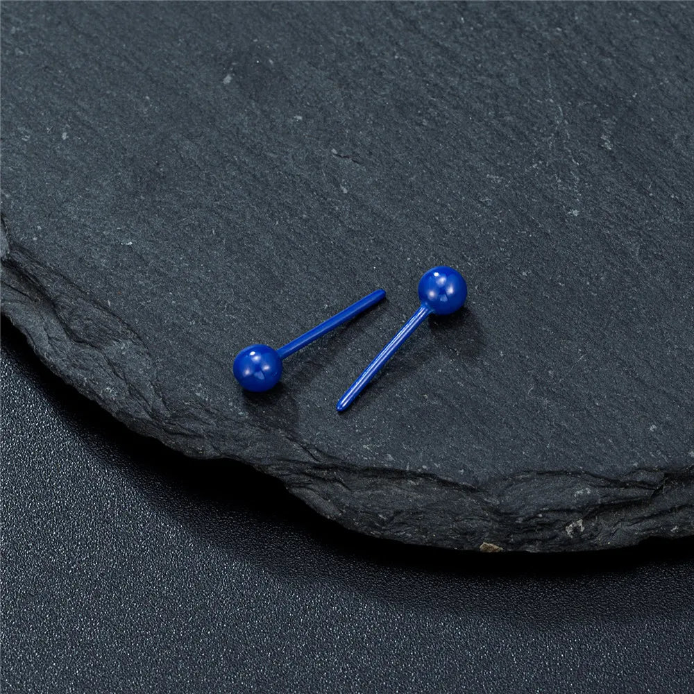 MKENDN 4MM Hypoallergenic Bioceramic Earrings for Healing Piercings Medical Grade Studs Ear Posts Anti-Allergy Ear Jewelry