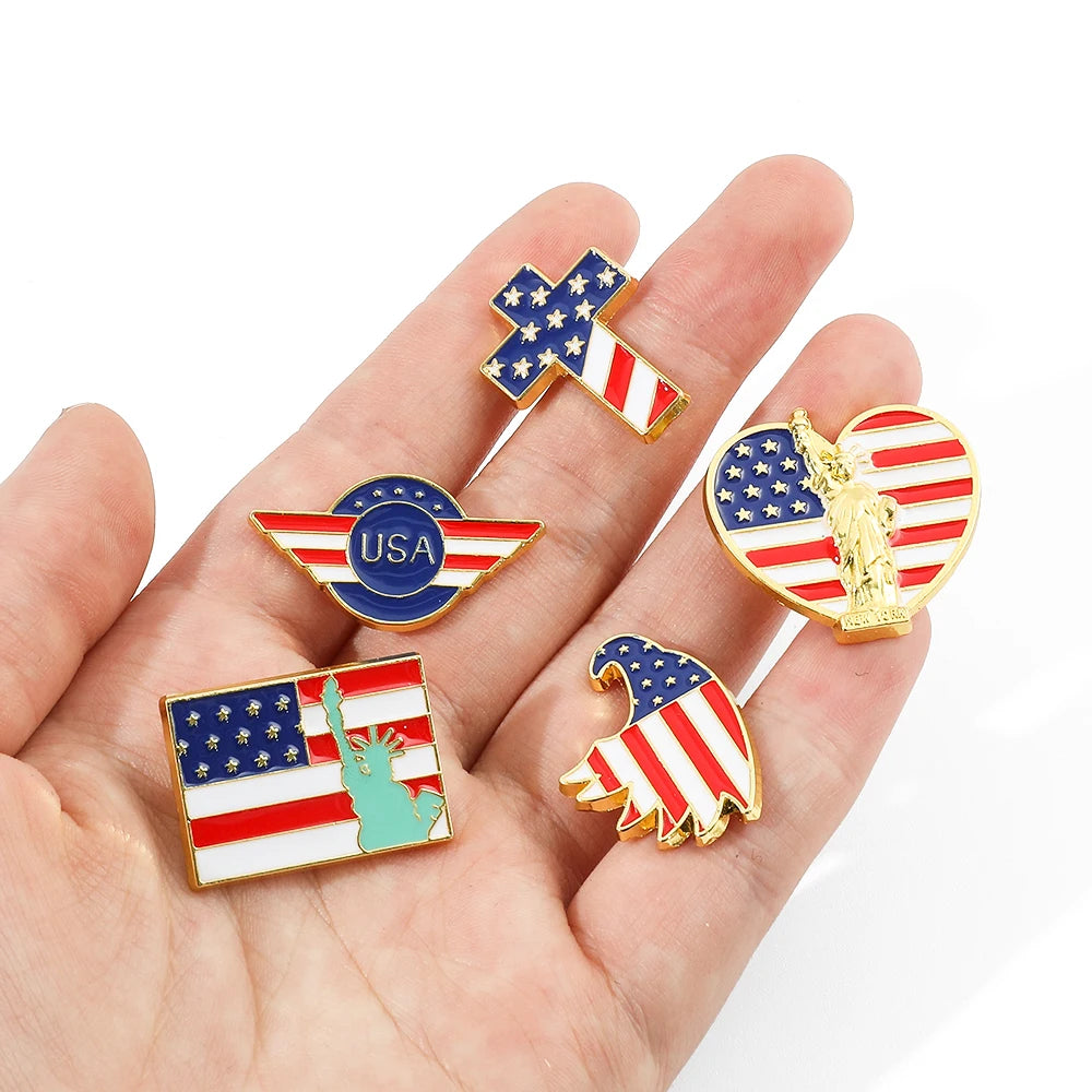 United States National Flag Enamel Pins