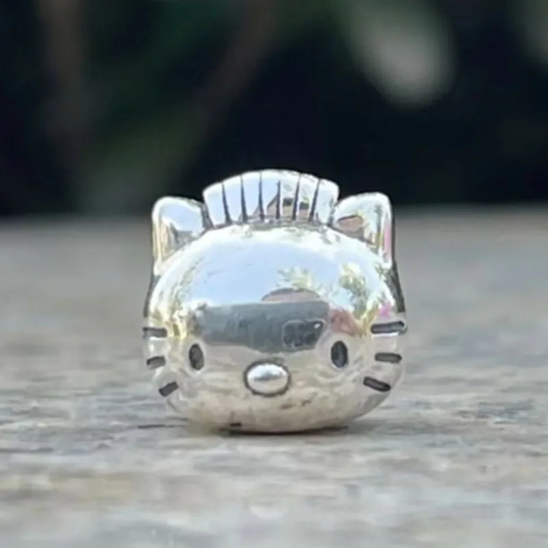 2025 New Miniso Disney Sanrio Beads 925 Silver Stitch Hello Kitty Kuromi Charm Fit Original Bracelet Women DIY Pendant Jewelry