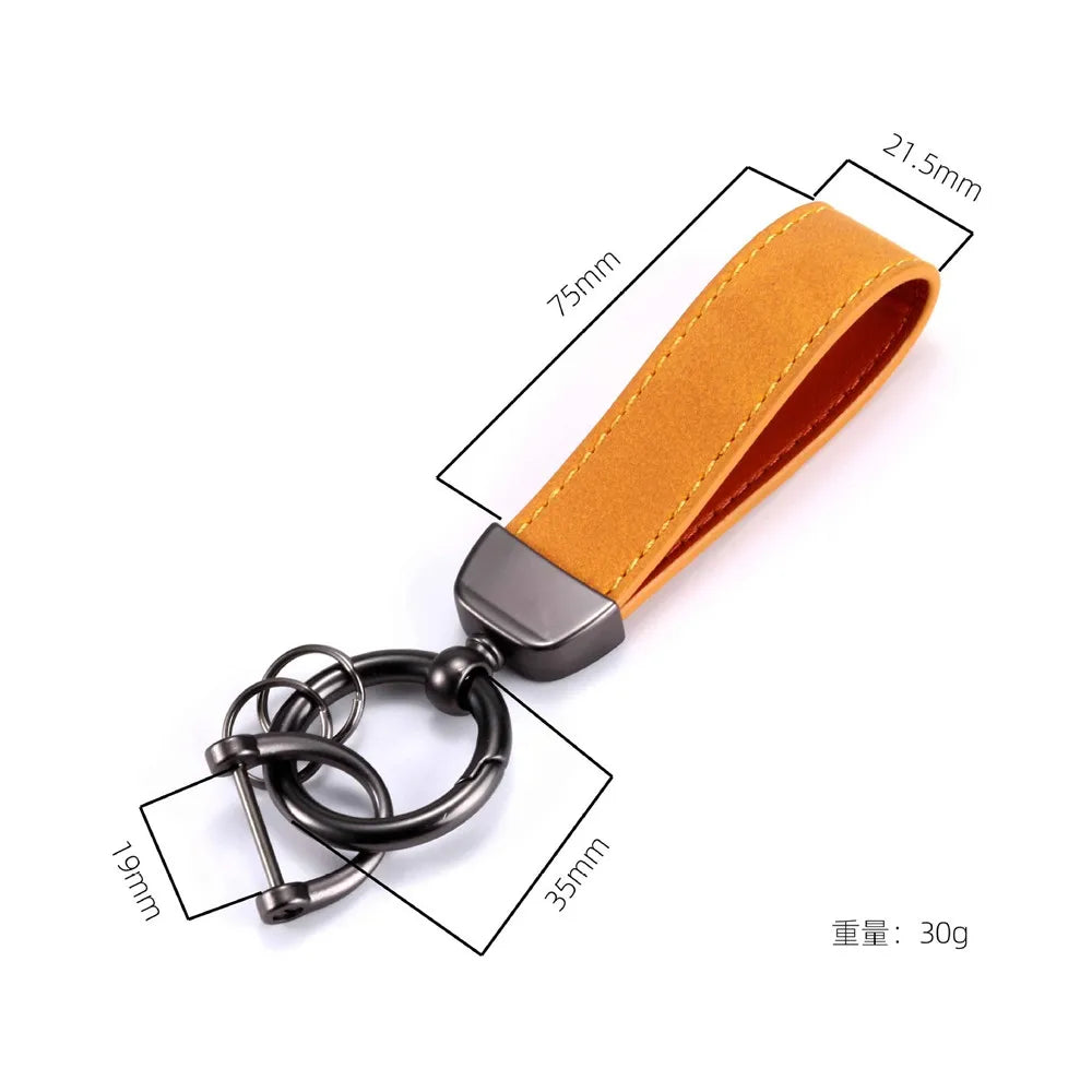 MKENDN Simple PU Leather Keychain Women Men Car Key Ring Chain Holder Key Strap Waist Wallet Keyring Business Party Jewelry Gift