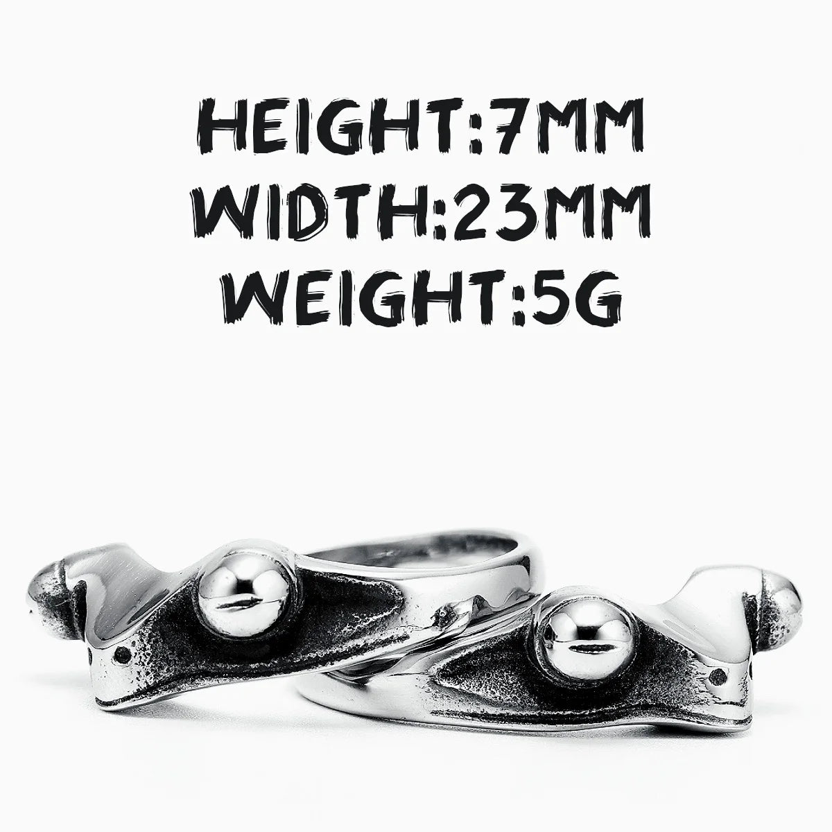 Simple Frog Narrow Ring 316L Stainless Steel Men Retro Punk Rings Rock for Biker Male Boyfriend Jewelry Best Gift Dropshipping