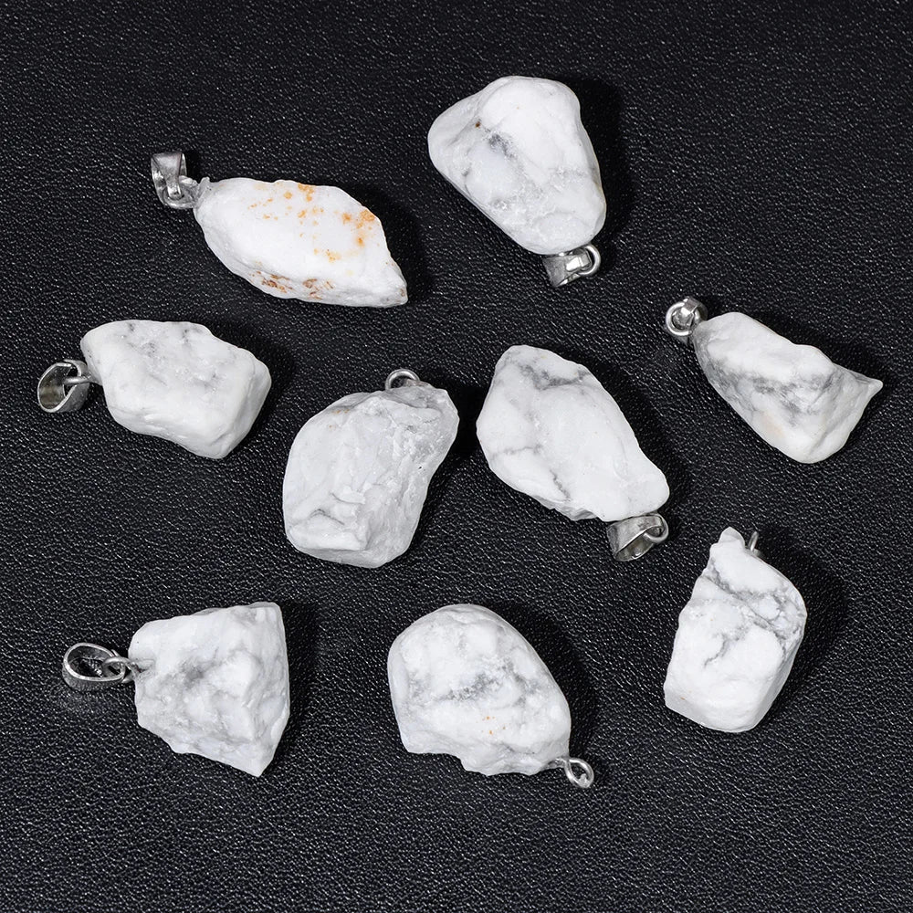 5pcs/lot Natural Stone Pendant Irregular Rough Quartz Crystal Energy Charms For Jewery Making Earrings Necklace DIY Accessories