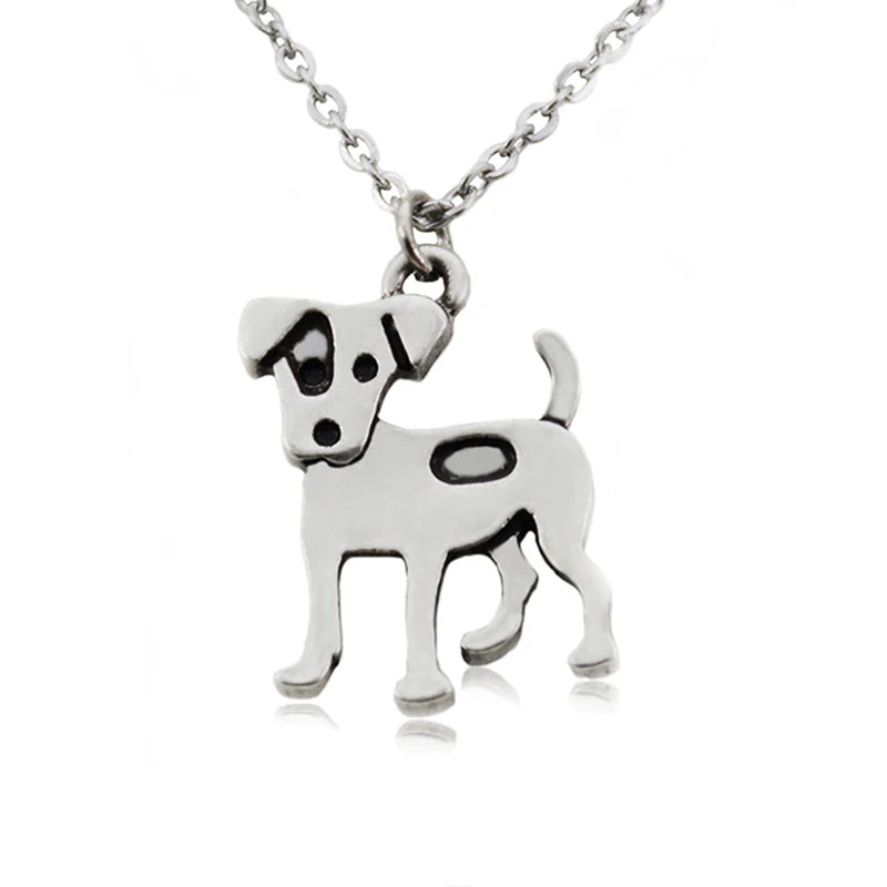 New Jack Russell&Australian Shepherd Pendant Dog Necklace Women Men Jewelry Boho Stainless Steel Chains Lover Choker Party Gift