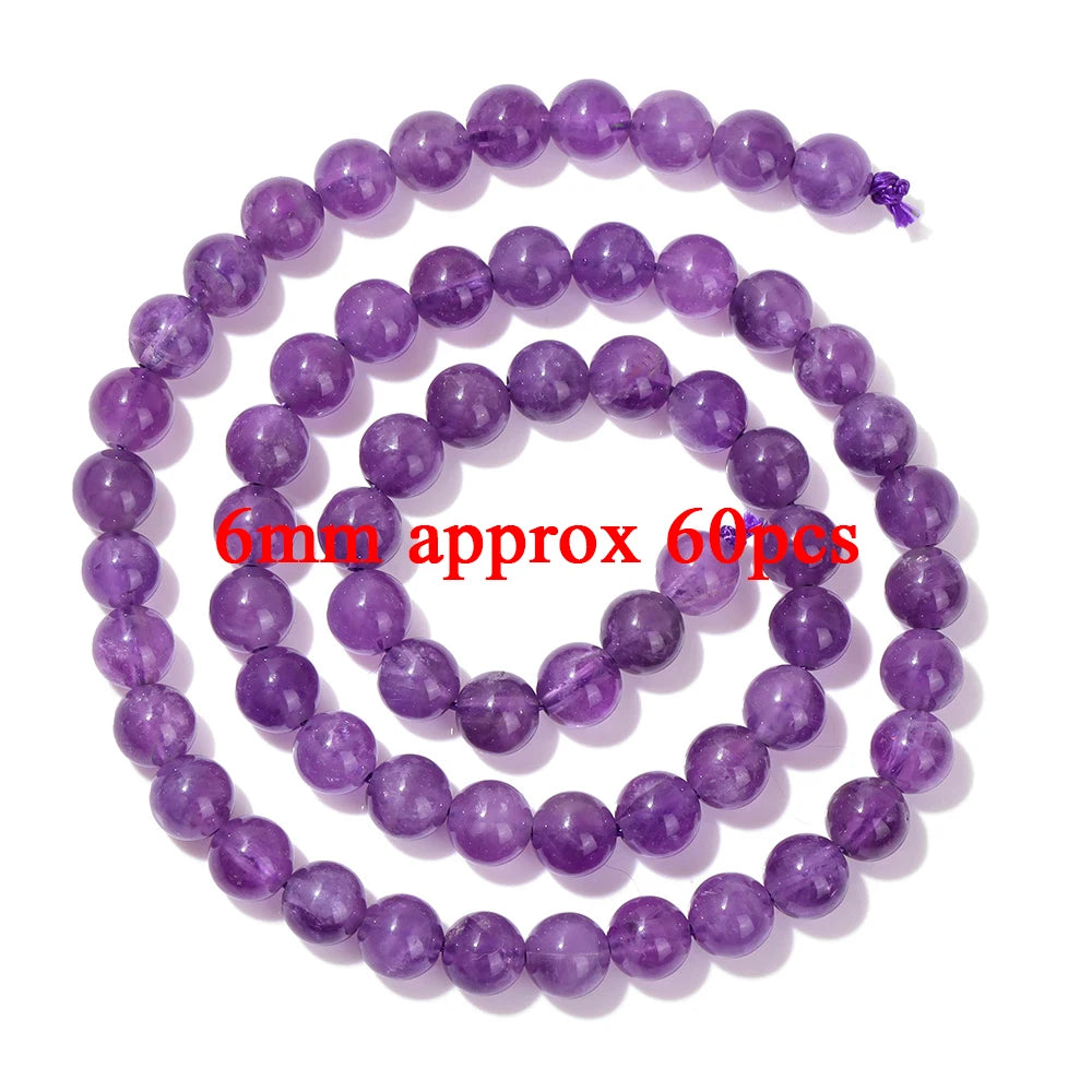 Natural Amethyst Energy Stone Bead Purple Quartzs Crystals Beads Healing Power Fit Health,Beauty,Clarity,Relieve stress,Calming