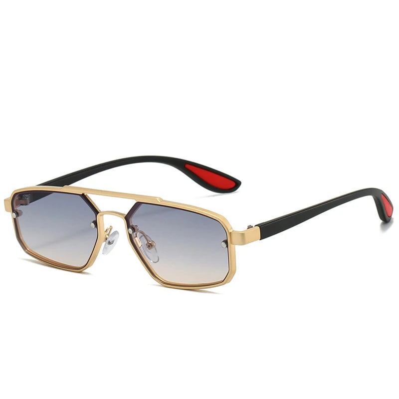 2025 Fashion Metal Pilot Women Personalized Double Bridge Luxury Brand Design Trend Sunglasses Men Drive Shades UV400 Eyewear