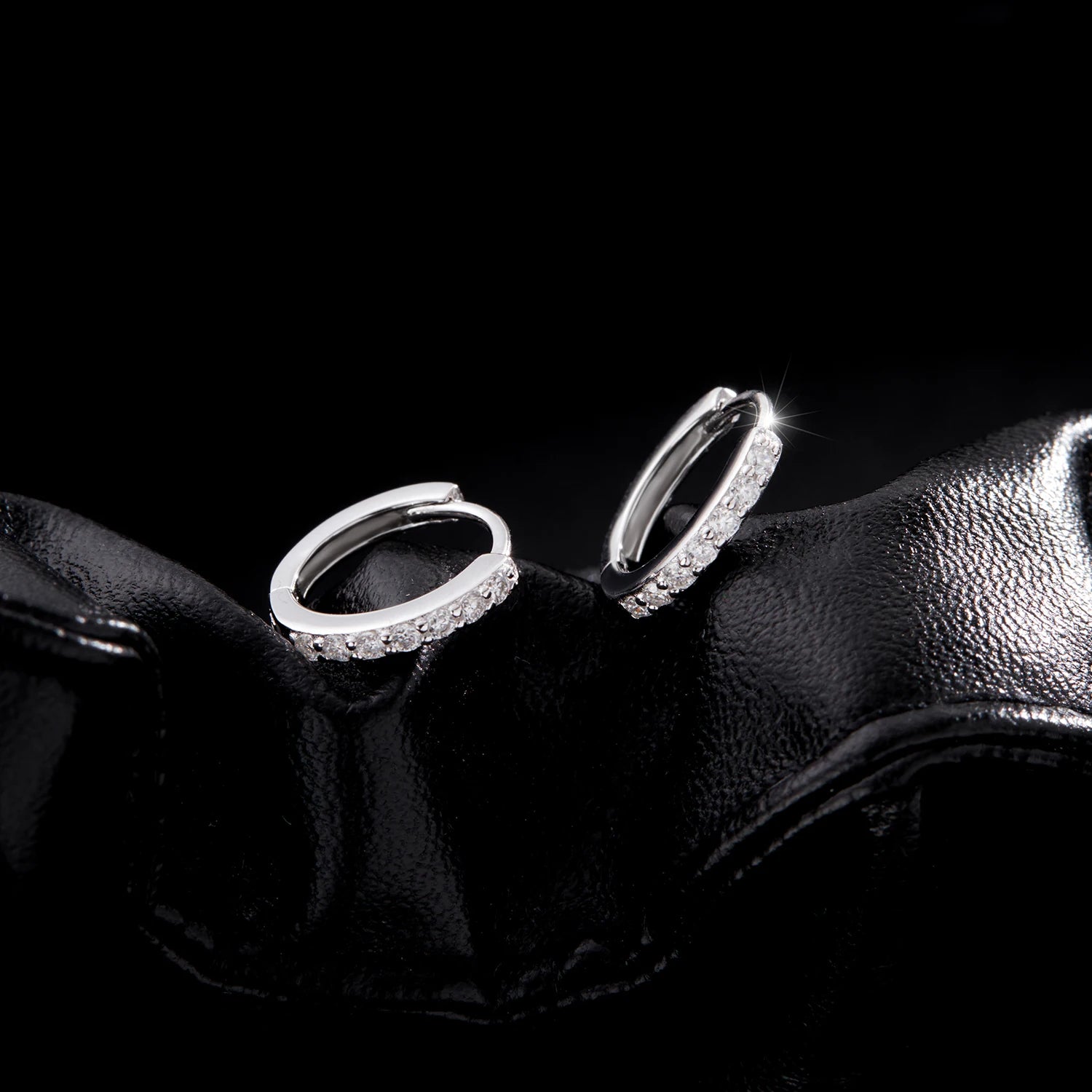 MODIAN D Color Sparkling Moissanite Earrings 925 Sterling Silver Classic Shining Circle Hoop Earrings For Women Fine Jewelry - Madeinsea©