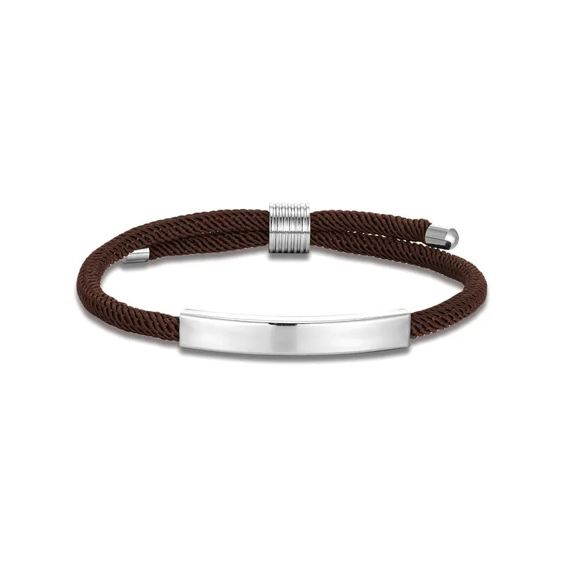 MKENDN Medical Alert Bracelet Personalized Rope Bracelet with Engraving ID & Number Bracelets Minimalist Emergency Jewelry