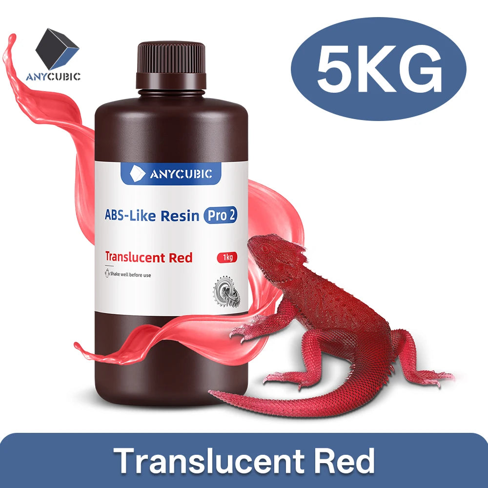 Newest Anycubic ABS-Like+ Resin Pro 2 Rapid UV Curing 405nm Standard Photopolymer Resin ABS 3D Resin High Precision for LCD