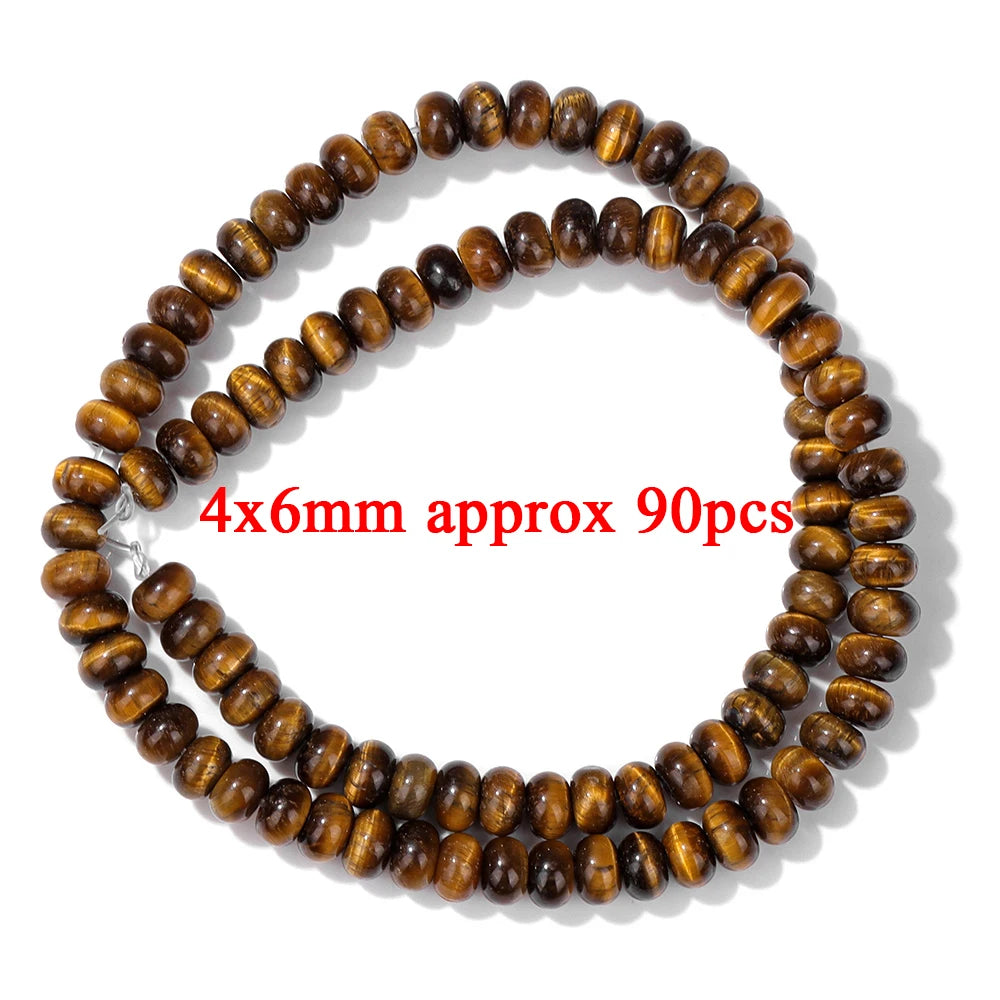 High Quality Yellow Tiger Eye Stone Beads Natural Round Heart Rondelle Cube Irregular Loose Spacer Bead For Jewelry Making DIY
