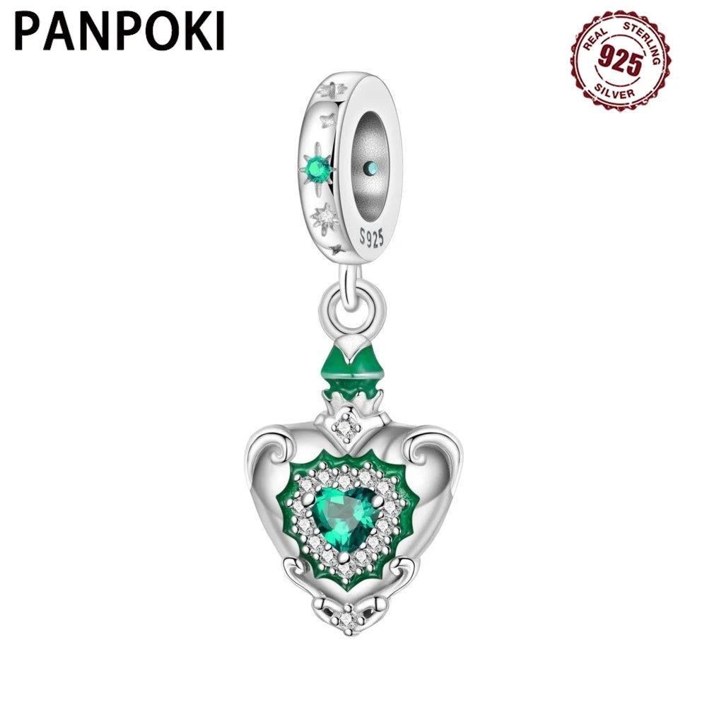 PANPOKI 925 Sterling Silver Classic Love Perfume Bottle Pendants Bracelet Charms Fit Women Jewelry Party Beads DIY Trendy Gifts