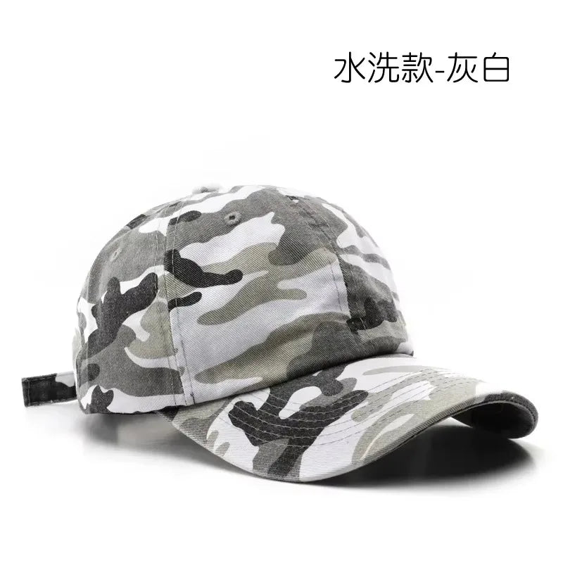 New Japanese Style Street Tide Brand Soft Top Camouflage Baseball Cap Female Face Little Wild Peaked Cap