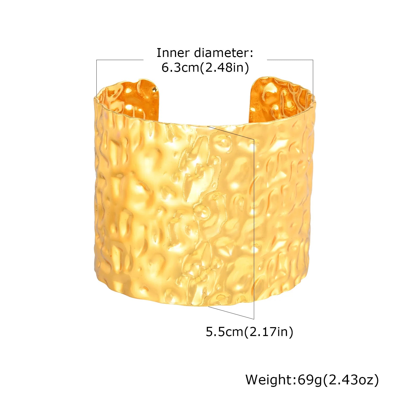 Vnox Chunky Starfish Cuff Bracelets For Women Girls,Stainless Steel Gold Color Heavy Bangles,Female Trendy Jewelry Party Daily