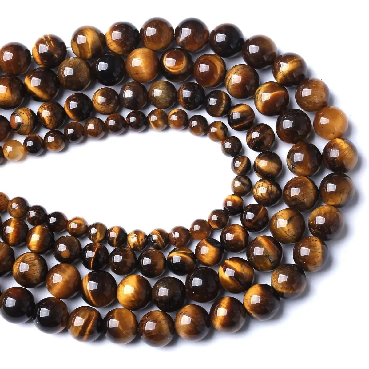 6/8/10mm A+ Quality Natural Stone Tiger's Eye Stone Round Loose Beads for Jewellery Making DIY Charm Bracelet Necklace