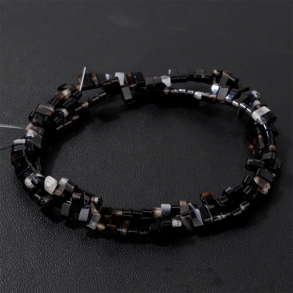 2x5mm Natural Two Hole Stone Bead Rectangle Tiger Eye Quartz Amazonite Loose Spacer Beads For Jewelry Making Bracelet Handmade