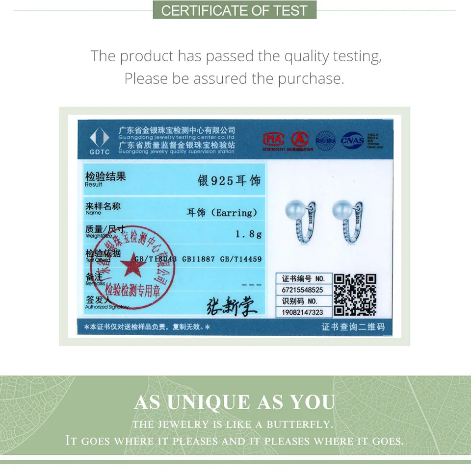 BAMOER Luxus 925 Sterling Silber Perlen Ohr Schnalle Einfache Kristall Herz Stern Stud Ohrringe für Frauen Hochzeit Schmuck Geschenk