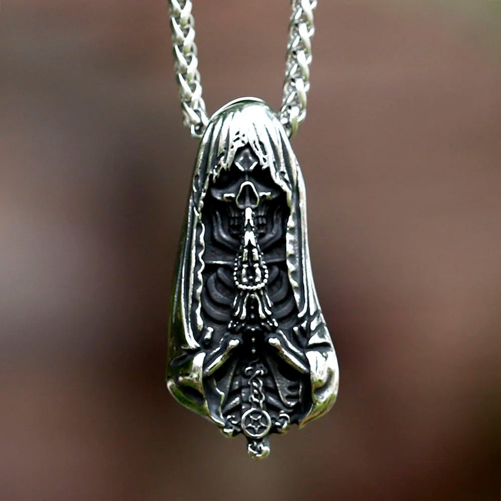 2023 New 316L Stainless Steel Men's skull Pendant Necklace Vintage punk fashion for teen Accessories Party Gift free shipping