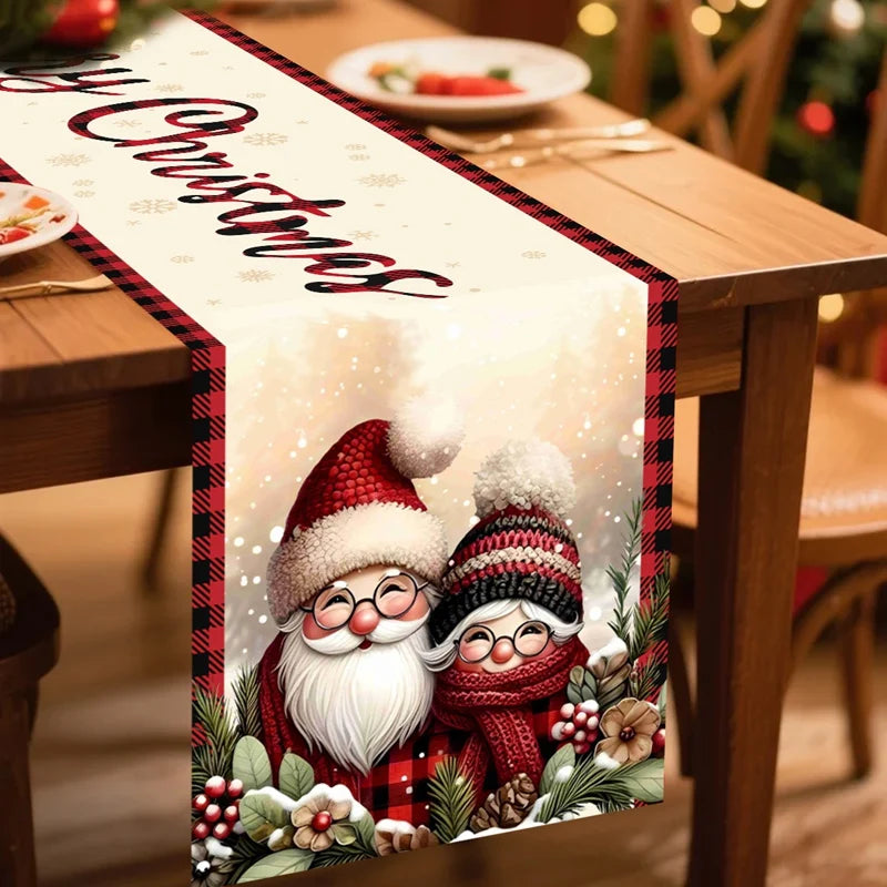Christmas Table Runner Merry Christmas Decoration For Home Xmas Table Decor 2025 Navidad Notal Noel Ornament Happy New Year 2026