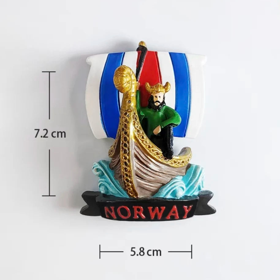 Europe Norway 3D Fridge Magnets Tourism Souvenir Refrigerator Magnets Sticker Collection Handicraft Decoration Articles