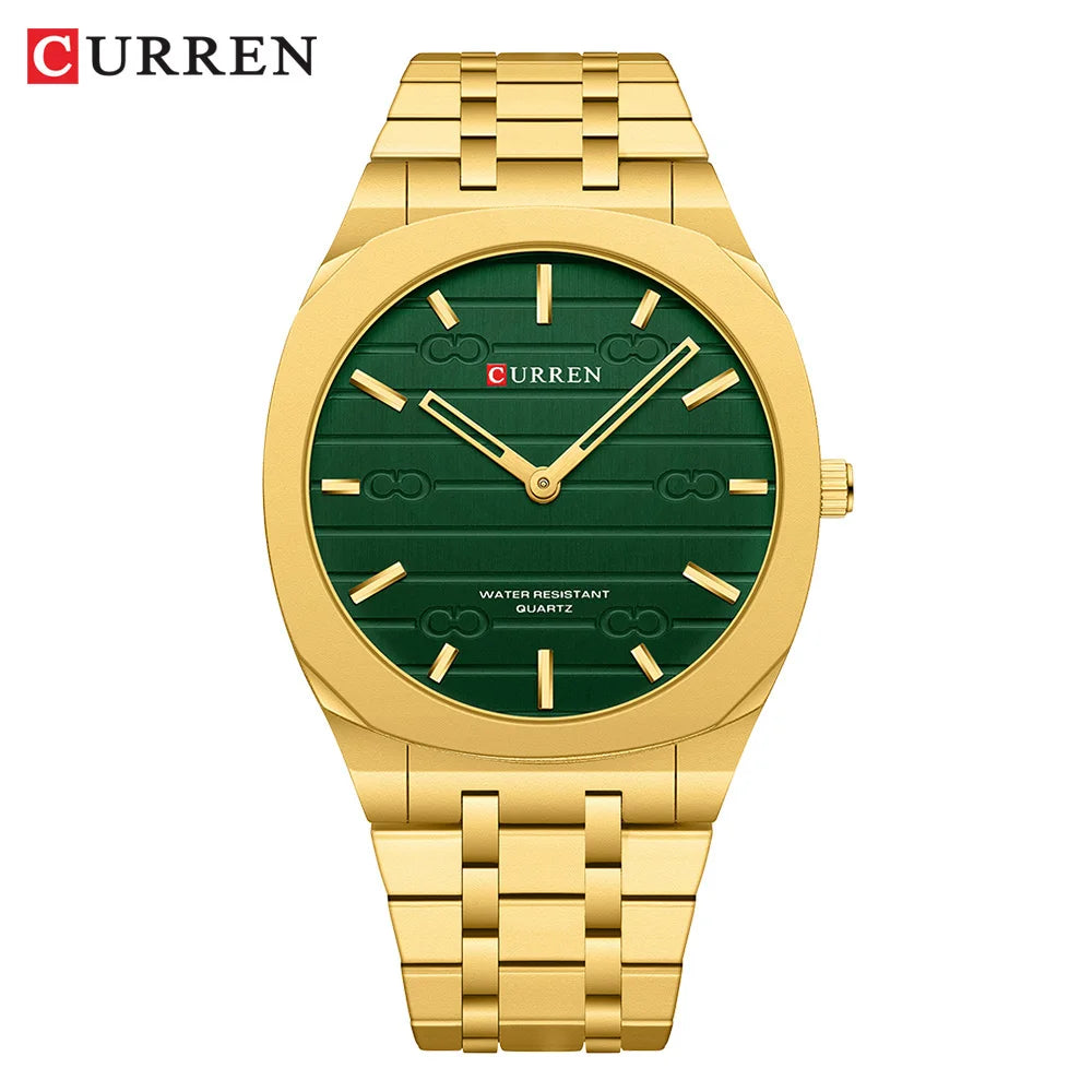 CURREN Fashion Brand Thin Quartz Watch Simple  Personalized Colors Wristwatches Waterproof 38 mm Dial